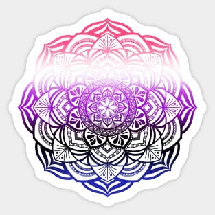 Gradient Genderfluid Pride Mandala Sticker